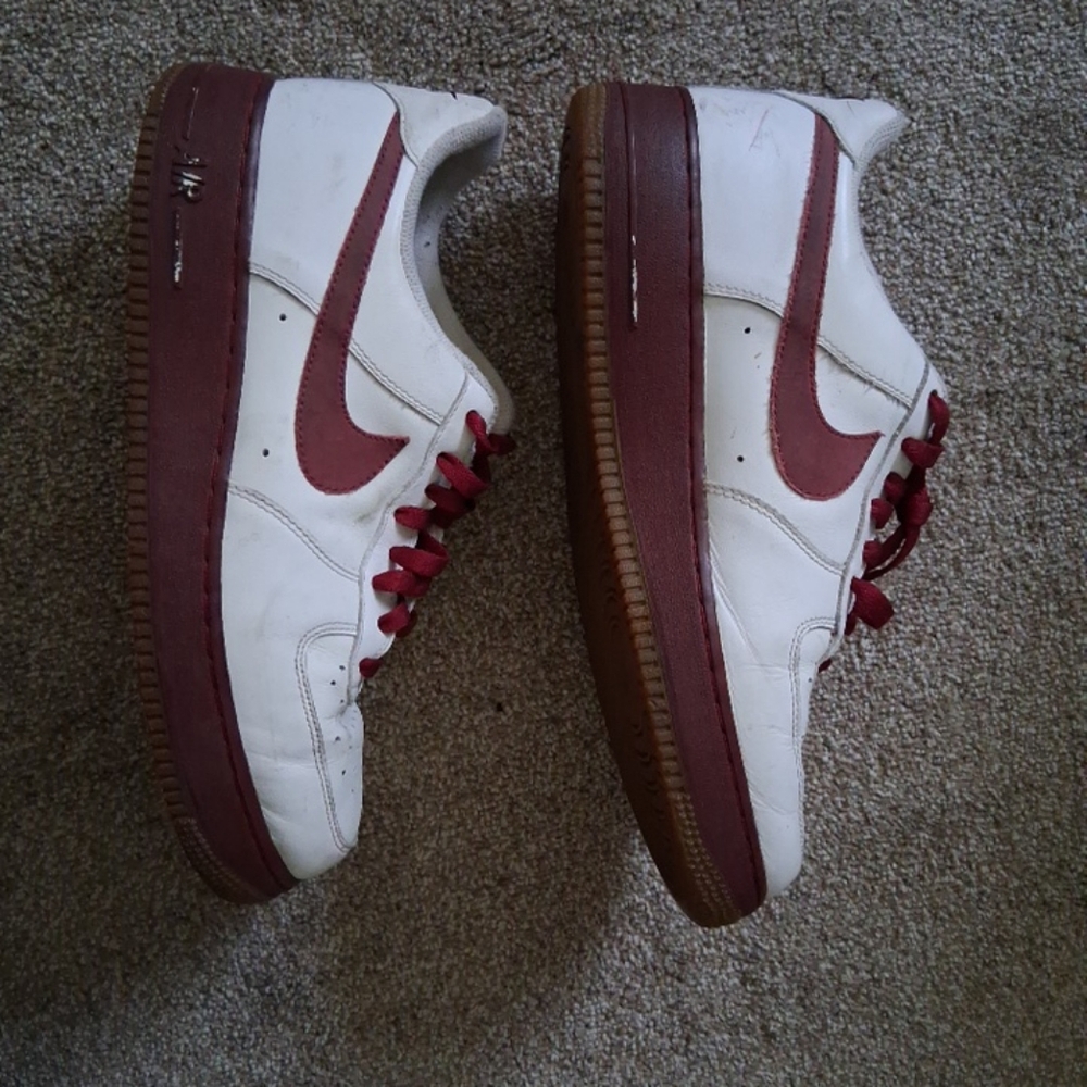 Nike Air White and Red Sneakers